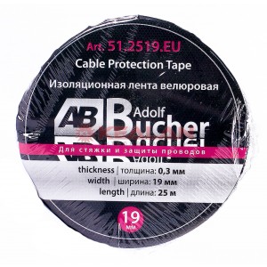 Изолента ADOLF BUCHER 19ММ*25М (ЧЁРНАЯ)