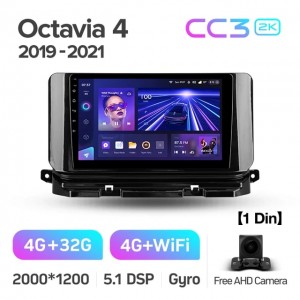 Штатная автомагнитола на Android TEYES CC3 2K для Skoda Octavia 4 A8 2019-2021 3/32gb