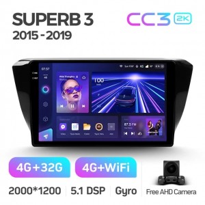 Штатная автомагнитола на Android TEYES CC3 2K для Skoda Superb 3 2015-2019 3/32gb