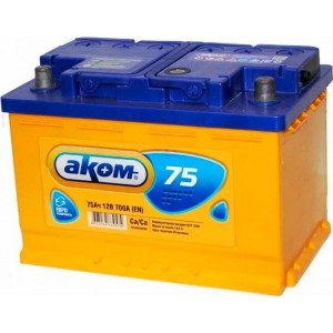 Аккумулятор АКОМ 75 R (75 А/Ч, 700 А)