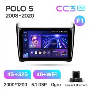 Штатная автомагнитола на Android TEYES CC3 2K для Volkswagen POLO 5 2008-2020 (Версия F1) 3/32gb