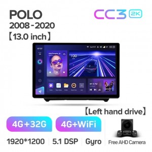 Штатная автомагнитола на Android TEYES CC3 2K для Volkswagen POLO 5 2008-2020 (Версия 13