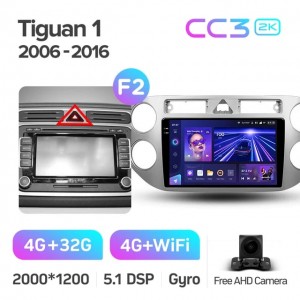 Штатная автомагнитола на Android TEYES CC3 2K для Volkswagen Tiguan 1 NF 2006-2016 (Версия F2) 3/32gb