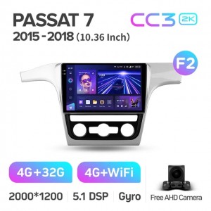 Штатная автомагнитола на Android TEYES CC3 2K для Volkswagen Passat 7 B7 NMS 2015-2018 (Версия F2) 3/32gb