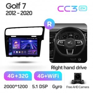 Штатная автомагнитола на Android TEYES CC3 2K для Volkswagen Golf 7 2012-2020 Right hand (Версия R) (Правый руль) 3/32gb