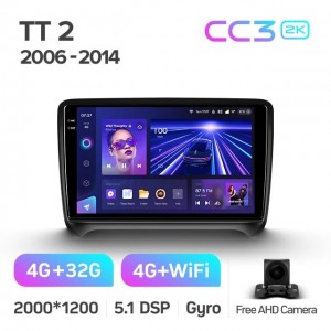 Штатная автомагнитола на Android TEYES CC3 2K для Audi TT 2 8J 2006-2014 3/32gb