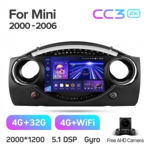 Штатная автомагнитола на Android TEYES CC3 2K для Mini Hatch R50 2000-2006 3/32gb