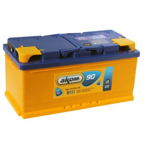 Аккумулятор АКОМ 90 R (НИЗКИЙ) (90 А/Ч, 870 А)