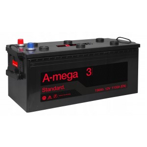 Аккумулятор A-MEGA STANDART 190 (190 А/Ч, 1100 А)