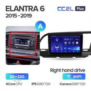 Штатная автомагнитола на Android TEYES CC2L Plus для Hyundai Elantra 6 2015-2019 (Версия A) (Правый руль) 2/32gb