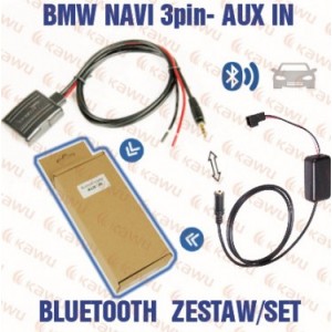 Bluetooth адаптер KAWU 25015. BMW NAVI 3-PIN - AUX IN