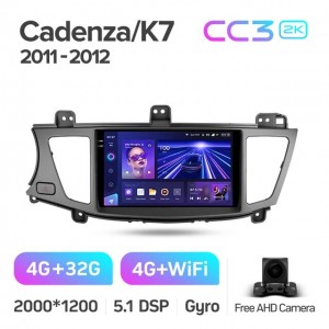 Штатная автомагнитола на Android TEYES CC3 2K для Kia Cadenza K7 2011-2012 3/32gb