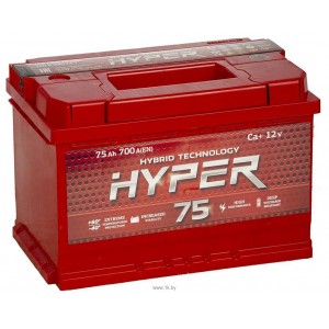 Аккумулятор HYPER 75 R (75 А/Ч, 740 А)