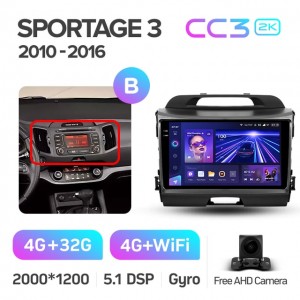 Штатная автомагнитола на Android TEYES CC3 2K для Kia Sportage 3 SL 2010-2016 (Версия B) 3/32gb