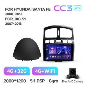 Штатная автомагнитола на Android TEYES CC3 2K для JAC S1 (Rein) 1 2007-2013 3/32gb