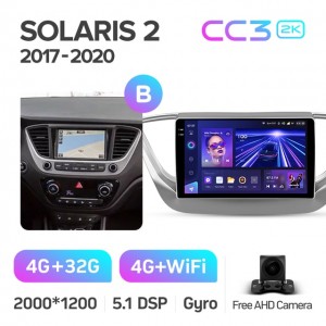 Штатная автомагнитола на Android TEYES CC3 2K для Hyundai Solaris 2 2017-2020 (Версия B) 3/32gb