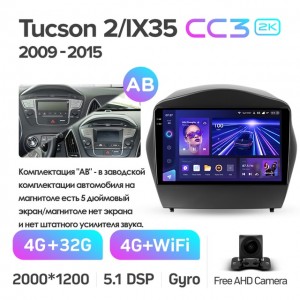 Штатная автомагнитола на Android TEYES CC3 2K для Hyundai Tucson 2 LM IX35 2009-2015 (Версия AB) 3/32gb