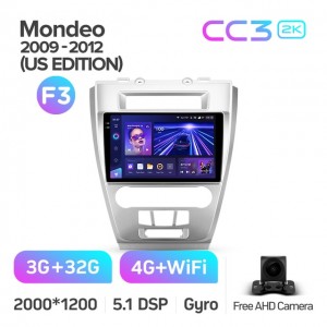 Штатная автомагнитола на Android TEYES CC3 2K для Ford Mondeo 2009-2012 US EDITION (Версия F3) 3/32gb