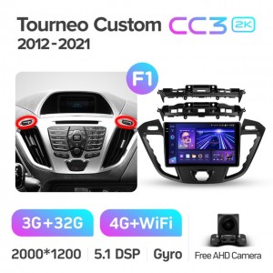 Штатная автомагнитола на Android TEYES CC3 2K для Ford Tourneo Custom 1 Transit 2012-2021 (Версия F1) 3/32gb