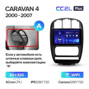Штатная автомагнитола на Android TEYES CC2L Plus для Dodge Caravan 4 (Версия A) 2/32gb