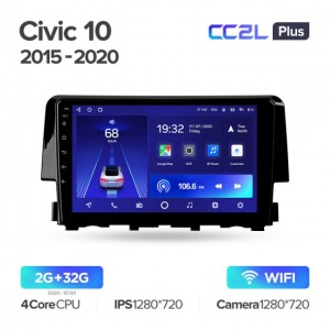 Штатная автомагнитола на Android TEYES CC2L Plus для Honda Civic 10 FC FK 2015-2020 2/32gb