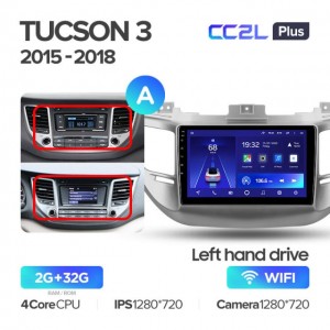 Штатная автомагнитола на Android TEYES CC2L Plus для Hyundai Tucson 3 2015-2018 (Версия A) 2/32gb