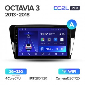 Штатная автомагнитола на Android TEYES CC2L Plus для Skoda Octavia 3 A7 2013-2018 (Версия A) 2/32gb