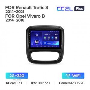 Штатная автомагнитола на Android TEYES CC2L Plus для Opel Vivaro B 2014-2018 2/32gb