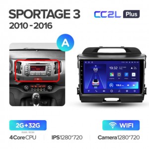 Штатная автомагнитола на Android TEYES CC2L Plus для Kia Sportage 3 SL 2010-2016 (Версия A) 2/32gb