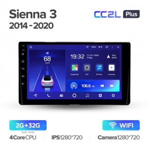 Штатная автомагнитола на Android TEYES CC2L Plus для Toyota Sienna 3 XL30 2014-2020 2/32gb