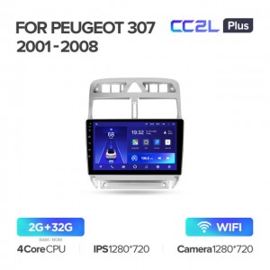 Штатная автомагнитола на Android TEYES CC2L Plus для Peugeot 307 1 2001-2008 2/32gb