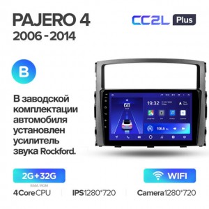 Штатная автомагнитола на Android TEYES CC2L Plus для Mitsubishi Pajero 4 V80 V90 2006-2014 (Версия B) 2/32gb