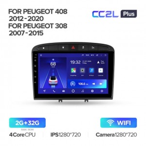 Штатная автомагнитола на Android TEYES CC2L Plus для Peugeot 408 1 2012-2020 2/32gb