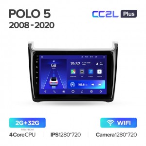 Штатная автомагнитола на Android TEYES CC2L Plus для Volkswagen POLO 5 2008-2020 2/32gb