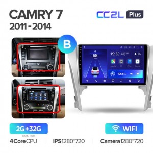Штатная автомагнитола на Android TEYES CC2L Plus для Toyota Camry 7 XV 50 55 2011-2014 (Версия B) 2/32gb