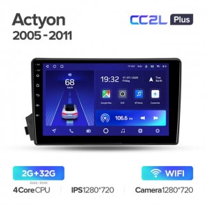 Штатная автомагнитола на Android TEYES CC2L Plus для SsangYong Actyon C100 2005-2011 2/32gb
