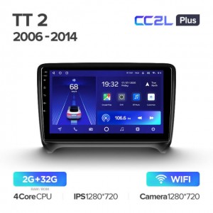 Штатная автомагнитола на Android TEYES CC2L Plus для Audi TT 2 8J 2006-2014 2/32gb