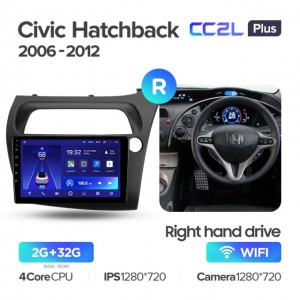 Штатная автомагнитола на Android TEYES CC2L Plus для Honda Civic Hatchback 2006-2012 (Версия R) (Правый руль) 2/32gb