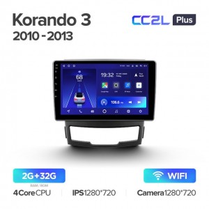 Штатная автомагнитола на Android TEYES CC2L Plus для SsangYong Korando 3 Actyon 2 2010-2013 2/32gb