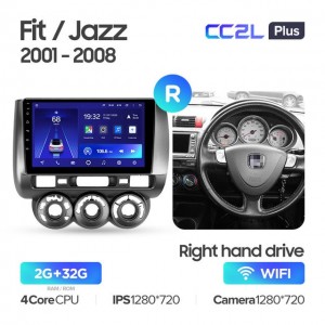 Штатная автомагнитола на Android TEYES CC2L Plus для Honda Fit GD 2001-2008, Jazz GD 2001-2008 (Версия R) (Правый руль) 2/32gb