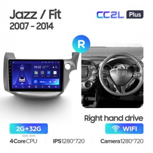 Штатная автомагнитола на Android TEYES CC2L Plus для Honda Оazz GG 2008-2014, Fit GE GP GE 2007-2014 (Версия R) (Правый руль) 2/32gb