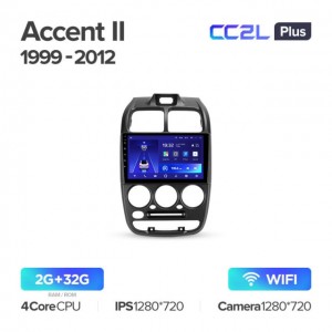Штатная автомагнитола на Android TEYES CC2L Plus для Hyundai Accent II LC2 1999-2012 2/32gb