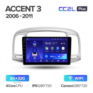 Штатная автомагнитола на Android TEYES CC2L Plus для Hyundai Accent 3 2006-2011 2/32gb