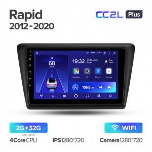 Штатная автомагнитола на Android TEYES CC2L Plus для Skoda Rapid NH3 NH1 2012-2020 2/32gb