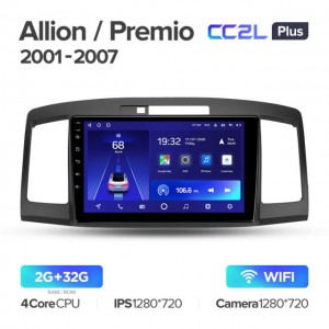 Штатная автомагнитола на Android TEYES CC2L Plus для Toyota Allion Premio 2001-2007 2/32gb