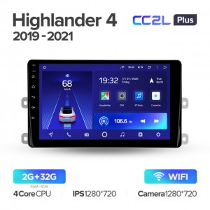 Штатная автомагнитола на Android TEYES CC2L Plus для Toyota Highlander 4 XU70 2019-2021 2/32gb