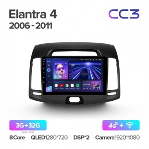 Штатная автомагнитола на Android TEYES CC3 для Hyundai Elantra 4 HD 2006-2012 3/32gb