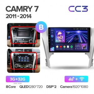 Штатная автомагнитола на Android TEYES CC3 для Toyota Camry 7 XV 50 55 2011-2014 (Версия B) 3/32gb