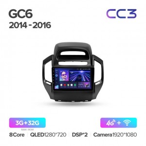 Штатная автомагнитола на Android TEYES CC3 для Geely GC6 1 2014-2016 3/32gb
