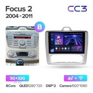 Штатная автомагнитола на Android TEYES CC3 для Ford Focus 2 Mk 2 2004-2011 (auto) 3/32gb